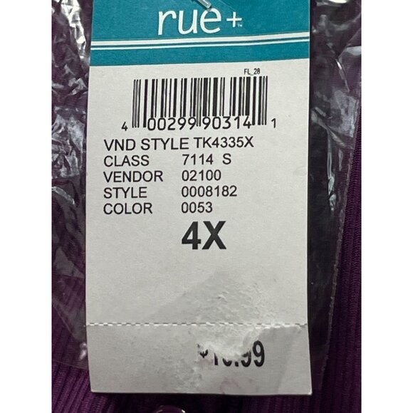 Rue 21 - Women's Short Sleeve Stretch Blouse - Purple - 4X - Picture 7 of 11